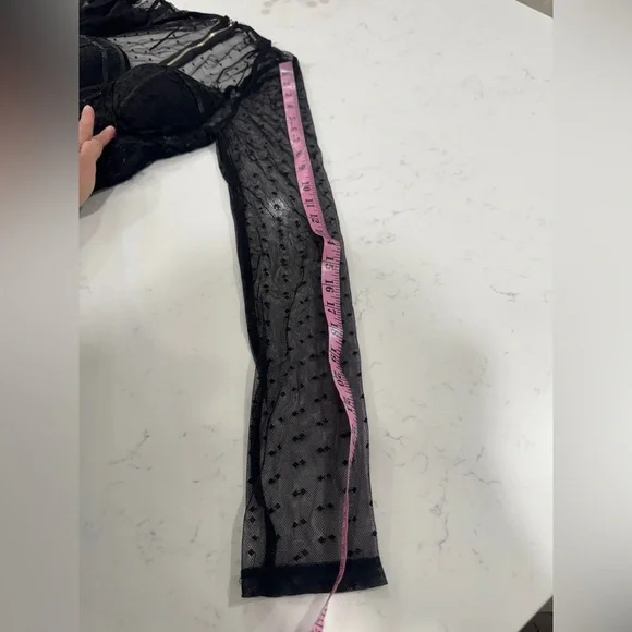 Chic Black Lace Long Sleeve Dress - Picture 9 of 10